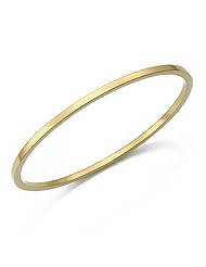 2.5mm Plain Flat Heavyweight Womens Gold Bangle