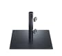 Oxford Garden 40-Pound Powder Coated Steel Square Market Umbrella Stand, Black