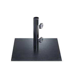 Oxford Garden 40 Pound Square Black Powder Coated Umbrella Stand by 