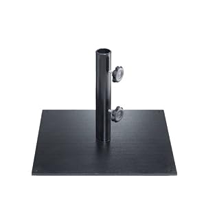 Oxford Garden 40 Pound Square Black Powder Coated Umbrella Stand by 