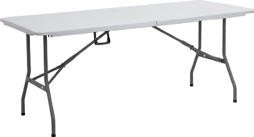 Tisch klappbar Kunststoff weiß 80 x 180 cm Party Buffet Bankett