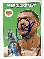 Allan Houston Autographed/Hand Signed Basketball Card (New York Knicks) 2001 Fleer Tradition #52