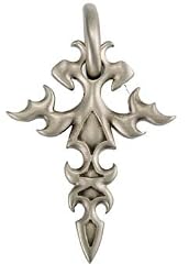 BICO AUSTRALIA JEWELRY (E142) FITCHEE CROSS - FAITH CUTS INTO THE SOULD - Comes with a Generic 18 inch (to 20in) Adjustable 4mm Black Rubber Necklace.
