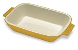 Cuisinart Chef's Classic Ceramic Bakeware 7-by-10-Inch Rectangular Deep Baker, Yellow Gold