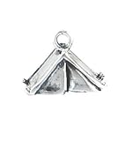 Solid Sterling Silver Tent Charm