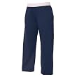 Navy Blue solid color jersey elastic waist comfortable unisex pants pajamas leisure, no fly,
