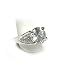 Cubic Zirconia Silver LARGE Stone Ring Party Costume Jewelry