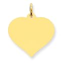 14k Heart Disc Charm