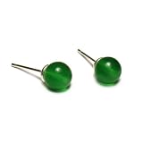 Cats Eye Stud Colorful Fashion Earrings, 6mm