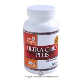 Nutri-Supreme Research Kosher Ultra C-Bio Plus 500 Mg with Red Raspberry (Female Support Formula) 120 Tablets