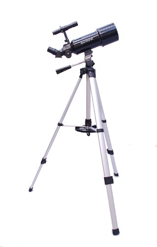 Black TwinStarAstroMark 80mm Dual Tripod Refractor Telescope