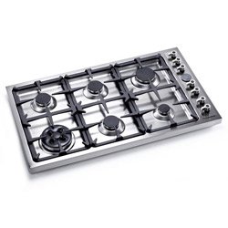 Bertazzoni Professional Series Cooktop 36-inch Gas Drop-In DB36-6-00-X Stainless Steel
