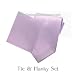 Apparel : New Mens Solid Lilac Lavender Tie Necktie Hanky Set