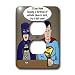 Search : Rich Diesslins Funny General Cartoons - Super Hero Parody with Batman and Superman at the bar - Light Switch Covers - 2 plug outlet cover