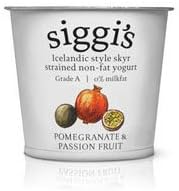 Siggis Skyr Pomegranate and Passion Fruit Icelandic Style Yogurt, 5.3 Ounce -- 12 per case