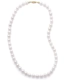 30 14k Yellow Gold 7.5-8mm (AAA) Akoya Pearl Necklace