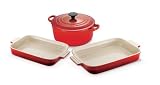 Le Creuset 3 Piece Set, Cerise