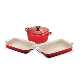 Le Creuset 3 Piece Set, Cerise