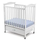 Foundations 30-CC-W4 Biltmore Clearview One Hand Drop-Side Crib with Adj. Mattress Board (White)