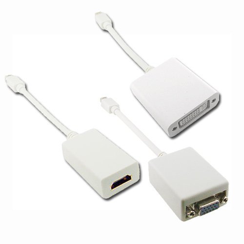 Skque ^Mini Display Port Male to Female Adapter (MINI DISPLAY TO VGA MINI DISPLAY TO HDMI MINI DISPLAY TO DVI) For Apple Macbook Macbook Pro iMac Macbook Air and Mac Mini ^