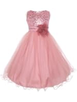 Kids Dream Sequin Mesh Flower Girl Dress Infant Toddler Little Girl