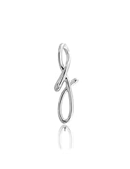Bling Jewelry Sterling Silver Letter F Script Initial Pendant 18 inches