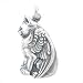 Winged Cat Pendant in Sterling Silver, #7925