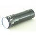 Super-Bright 9 LED Heavy-Duty Compact Aluminum Flashlight - Jet Black