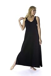 Petite Scoop Neck Spring Summer Fall Winter Ankle Length Cotton/Knit Sleeveless Evening Dress/Maxi Dress 