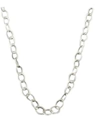 14K White Gold Rolo Link Chain - 17"