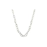 14K White Gold Rolo Link Chain