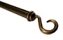 BCL Drapery Hardware 125HK86 86-Inch to 120-Inch Hook Curtain Rod, Antique Gold