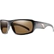 Smith Optics Tactic Premium Lifestyle Polarized Sports Sunglasses/Eyewear w/ Free B&F Heart Sticker Bundle - Matte Black/Brown