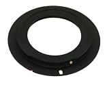 M42 Lens to Canon EOS Body Adapter with Aperture Stop Down Rim, Black