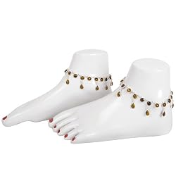 Sterling Silver Anklets Tiger's Eye Gemstone Jewelry 9.25 inches