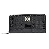 COACH コーチ ジュリアパテントレザーアコーディオンジップアラウンド長財布 43984 SV/BK