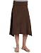 Allen Allen Women's Fold-Over Mid Length Skirt,Chocolate,X-Large