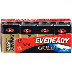 Eveready(R) 9-Volt Alkaline Batteries, Pack Of 4