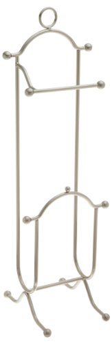 Detail image Taymor Satin Nickel Magazine Rack and Toilet Tissue Holder