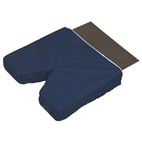 Duro-Med Coccyx Comfort Cushion with Hardboard Insert and Navy Poly/Cotton Cover, Navy
