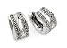 Vintage Style Sterling Silver Double Twist Marcasite Huggie Earrings