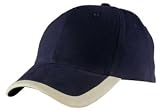 NEW Port Authority - Contrast Stripe Sandwich Bill Cap Navy/Khaki-OSFA