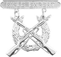 US Marine Corps Rifle Expert Badge Sized Lapel Pin