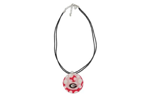 Georgia Bulldogs Capiz Double Shell Cord Necklace