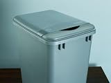 35 Qt. Waste Container Lid - Metallic Silver