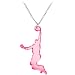 Pink Hoops There It Is Basketball Necklace