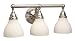 Premier 617305 Wellington Vanity Fixture 3-Light, Brushed Nickel