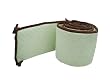 American Baby Company Minky Dot Portable/Mini Crib Bumper with Chocolate Trim, Celery