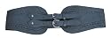 Kara Stretch Twin Buckle Strap Belt in Grey -- SwankySwans