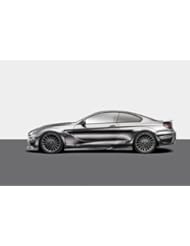 Hamann Mirror based on BMW M6 F13 (2013) Car Art Poster Print on 10 mil Archival Satin Paper Black Side Illustration View 20"x15"